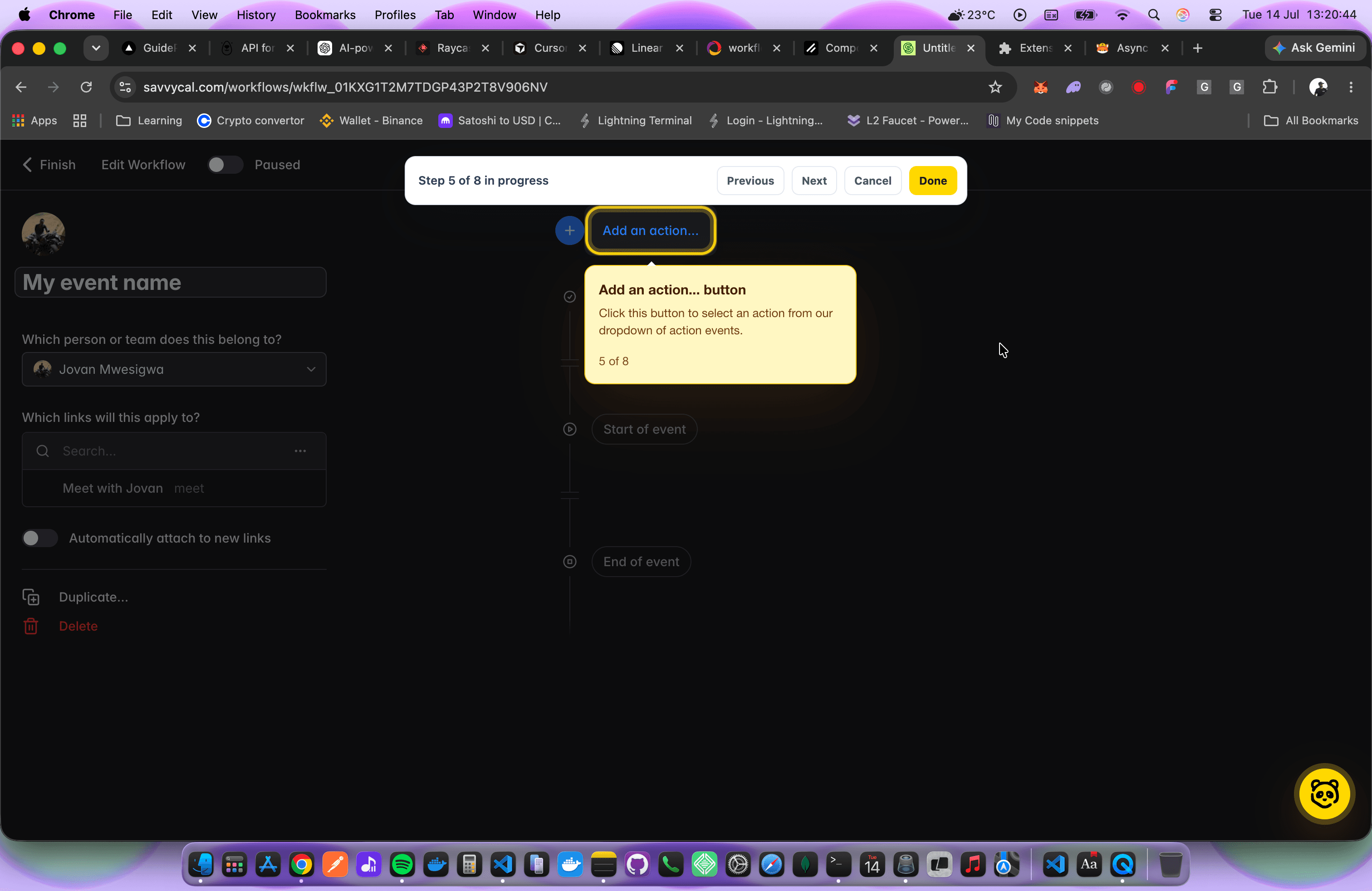 Add the action